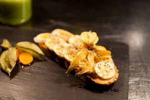 toasts at La Reciclaria in Vic