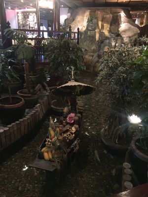 Koi pond  at Blue Elephant in St Julians