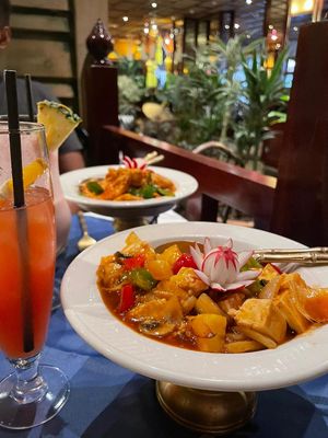 Tofu sweet and sour at Blue Elephant in St Julians