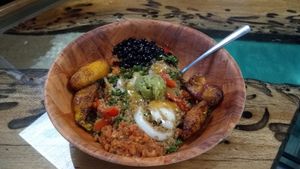 Quinoa bowl with double plantain at The Tiny Turtle in Cocoa Beach