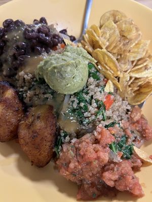 Quinoa bowl minus the cream.  at The Tiny Turtle in Cocoa Beach