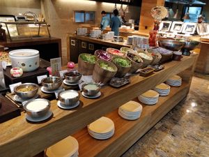 Food station noodle station at Amitabha Hotel Vegetarian - 阿弥陀佛大饭店·自助餐厅 in Fuzhou
