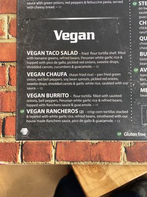 Vegan options at Mesa Fresca in Oregon City
