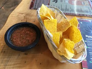 Complimentary chips and salsa at Mesa Fresca in Oregon City