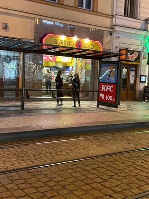 11:05 pm Sunday night sept 12 2021 at Burrito Loco - Spalena in Prague