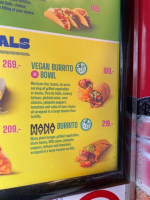 Burrito vegan options at Burrito Loco - Spalena in Prague