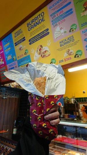 Vegan grande burrito at Burrito Loco - Spalena in Prague