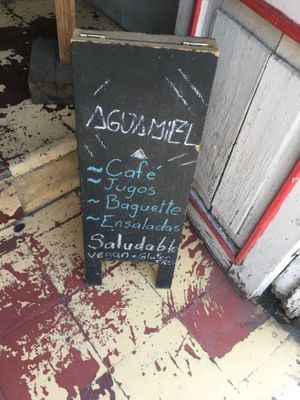 the entrance at Aguamiel Cafe  in Guanajuato