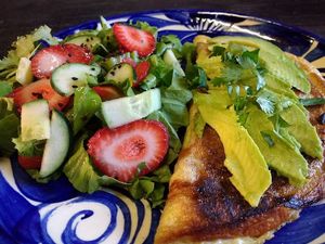 omelette at Aguamiel Cafe  in Guanajuato