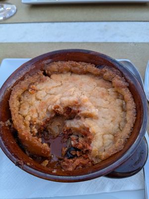 Veggie moussaka (so good!) at V+ S Corner in Kefalonia