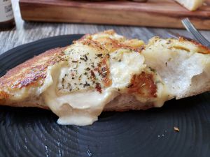 The edge piece had extra cashew cheese. at Fox & Fig in Savannah