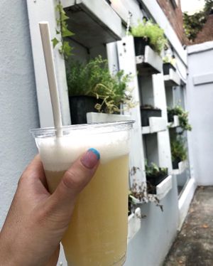 Butter pecan icecream float  at Fox & Fig in Savannah