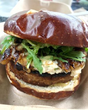 Burger with cheese! at Fox & Fig in Savannah