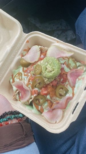 Loaded nachos  at Fox & Fig in Savannah