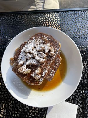 Banana bread French toast whaaaaat so good  at Fox & Fig in Savannah