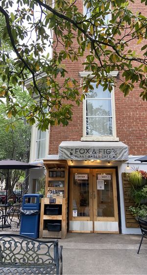 so cute, so authentic and the food was SO good!! i strongly recommend 😁😁  at Fox & Fig in Savannah