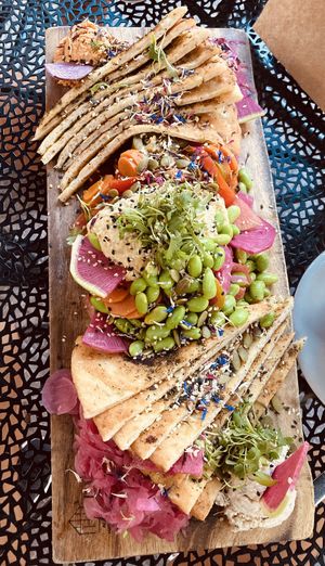 Plant Food Picnic - AMAZING HUMMUS!  I’d get all veg (no toast) next time!  at Fox & Fig in Savannah