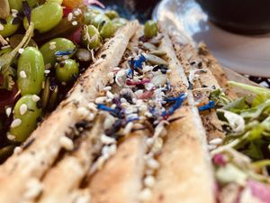 Gorgeous presentation of the Picnic 💜   at Fox & Fig in Savannah