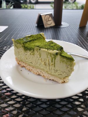 Matcha cheesecake at Fox & Fig in Savannah