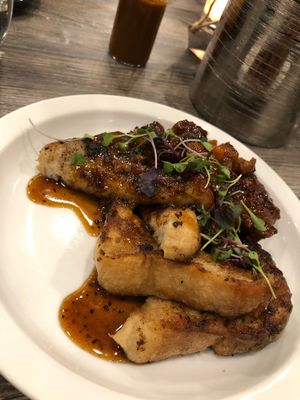 Seared Southern Seitan and French Toast at Fox & Fig in Savannah