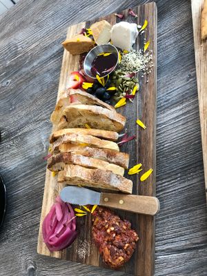 Vegan cheese board at Fox & Fig in Savannah