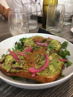 Avocado toast at Fox & Fig in Savannah