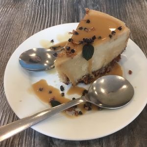 Vegan cheesecake  at Fox & Fig in Savannah