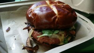 Amazing burger at Fox & Fig in Savannah