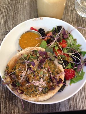 Vegan quiche  at Fox & Fig in Savannah