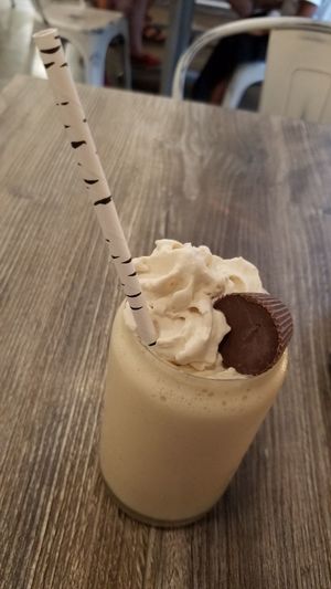 White chocolate peanut butter cup "milky shake" at Fox & Fig in Savannah