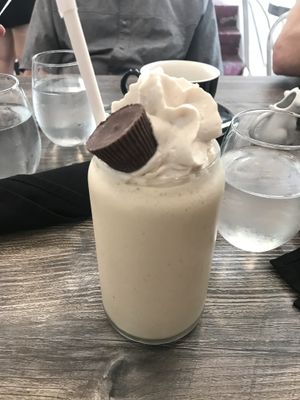 White chocolate pb milkshake at Fox & Fig in Savannah