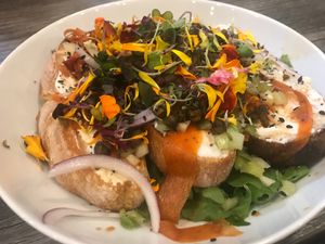 So colourful, tasted as beautiful as it looked. at Fox & Fig in Savannah