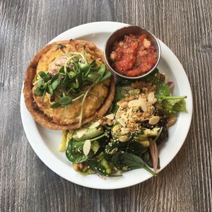 The eggless quiche is fantastic!  at Fox & Fig in Savannah