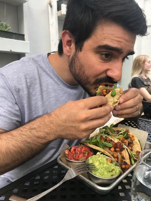 Vegan Tacos. My husband is half Mexican so to say he loved them is a big deal.  at Fox & Fig in Savannah