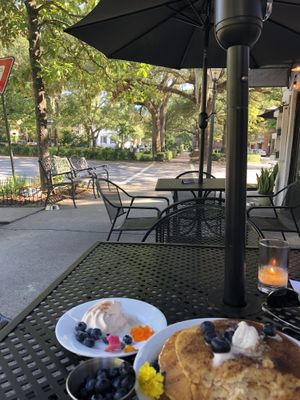 Pancakes with a view at Fox & Fig in Savannah