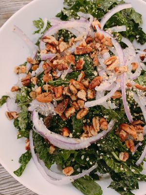 Kale salad was delicious ! at Fox & Fig in Savannah