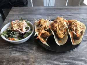  Baja Tacos with a Side Salad  at Fox & Fig in Savannah