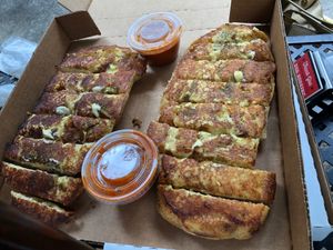 Cheesy garlic bread  at Fox & Fig in Savannah