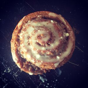 Vegan & Gluten Free Cinnamon Rolls with lemon Icing. at TereCoco in Okayama