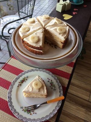 Banana cream cheese cake  at TereCoco in Okayama