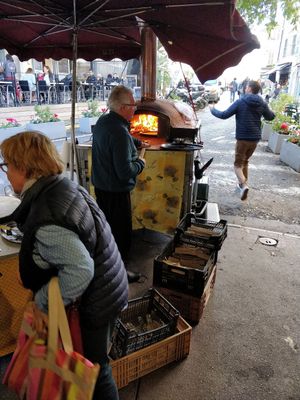 Wood oven at Socca - Food Truck in Antibes