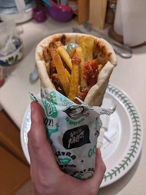 Vegan gyros - made at home from their DIY kit at What The Pitta in North West London