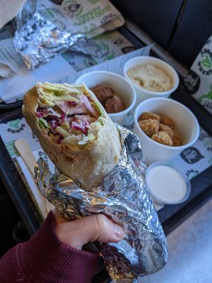 Doner wrap at What The Pitta in North West London