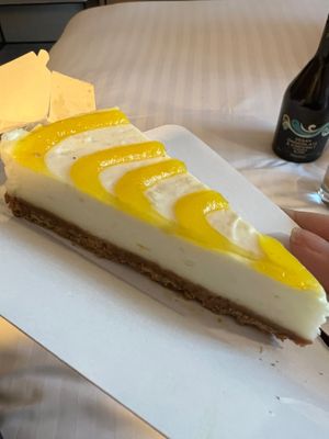 Absolutely gorgeous lemon cheesecake, so delicious! 💚🌱 at What The Pitta in North West London