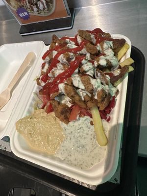Doner chip box  at What The Pitta in North West London