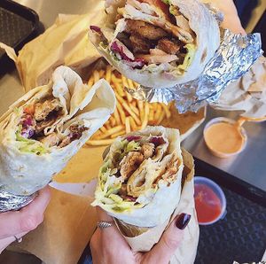 Döner with friends  at What The Pitta in North West London