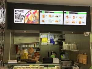 Clean and neat counter at What The Pitta in North West London