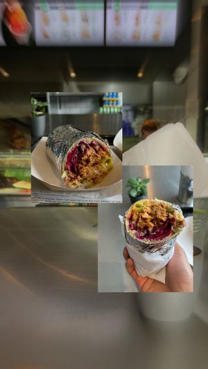 vegan doner wrap  at What The Pitta in North West London