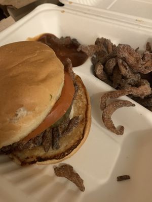 Chicken fries and burger!!!! 12/30/20 at Murray Hillbilly in Jacksonville