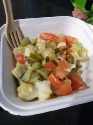 Build your own mac n cheese (topped here with tomatoes and pickles per the toddler's request) at Murray Hillbilly in Jacksonville